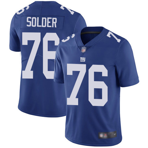Men New York Giants #76 Nate Solder Royal Blue Team Color Vapor Untouchable Limited Player Football NFL Jersey->new york giants->NFL Jersey